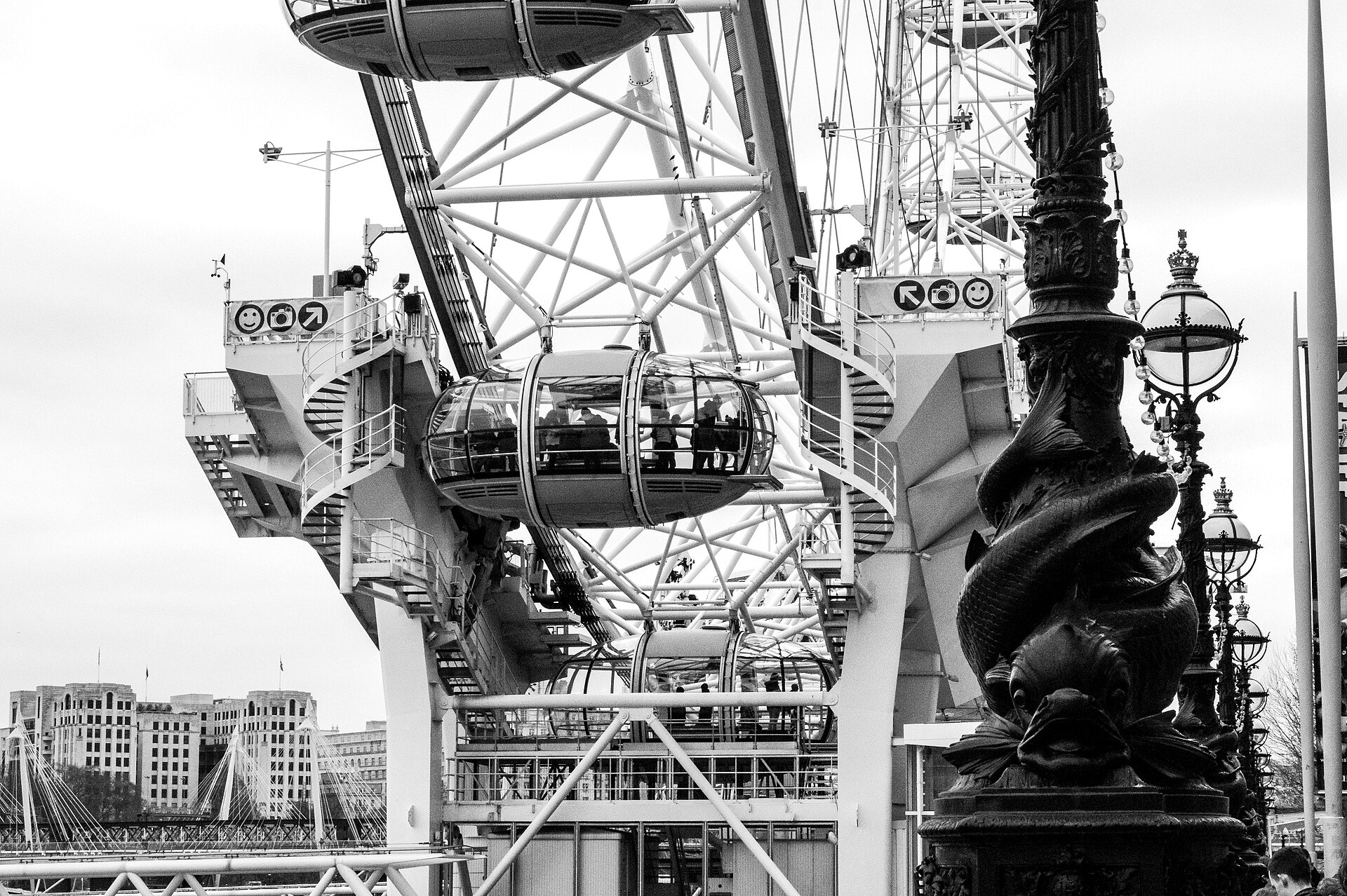 Dettaglio di una capsula del London Eye