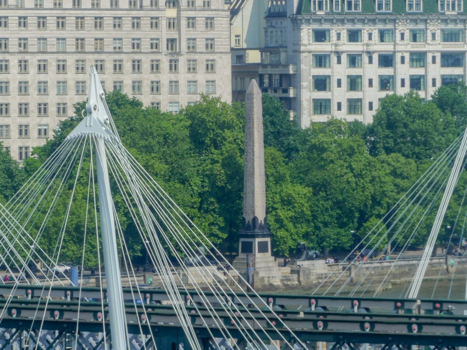 Vista dell'Hungerford Bridge dal London Eye